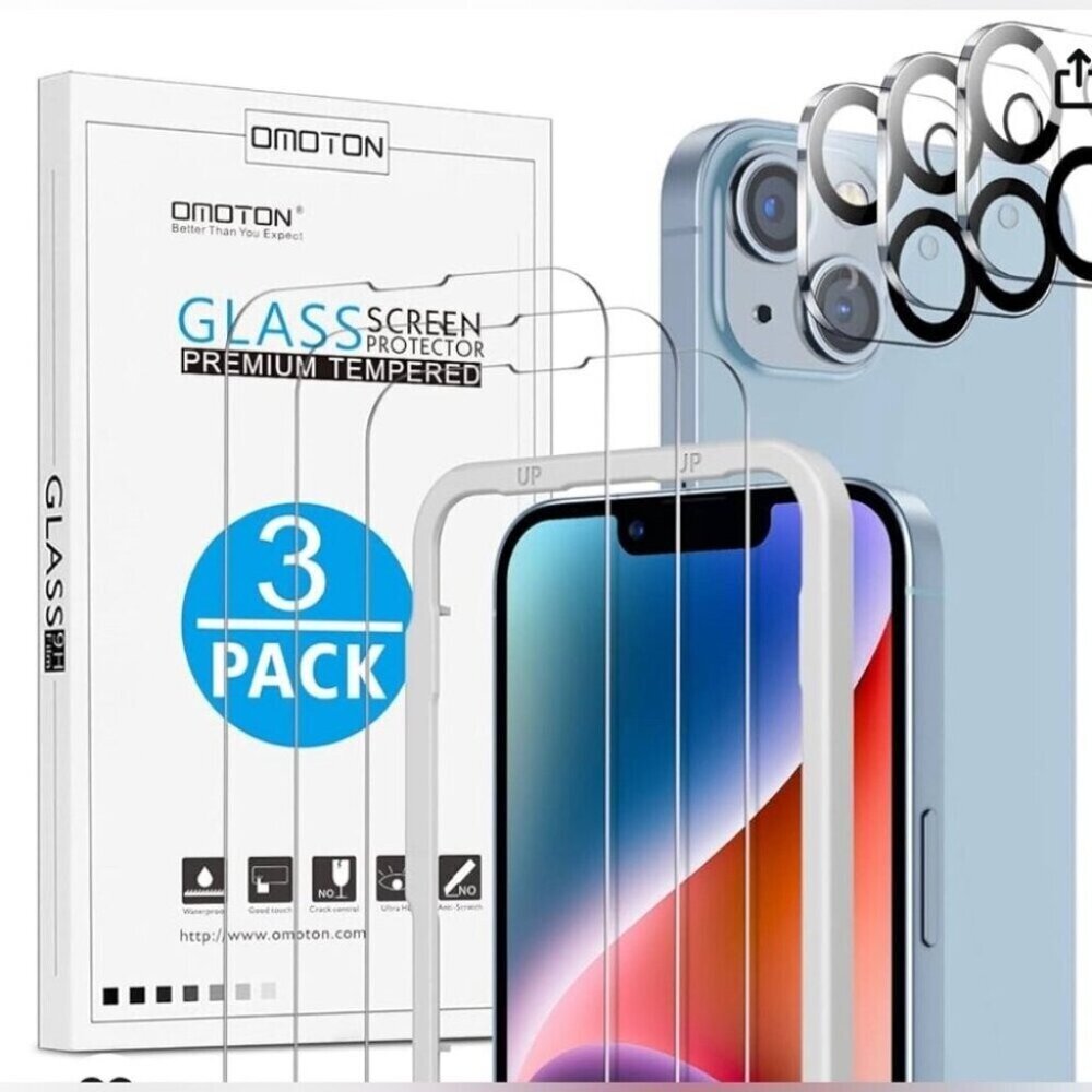 New 3 pack tempered glass clear resist touch screen protector IPhone 14